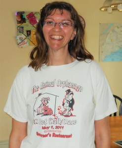 I wore my first racing t-shirt on my run this morning.